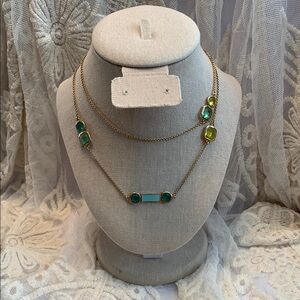 Kate Spade "Cause A Stir" Station Necklace 32" Glass & Enamel